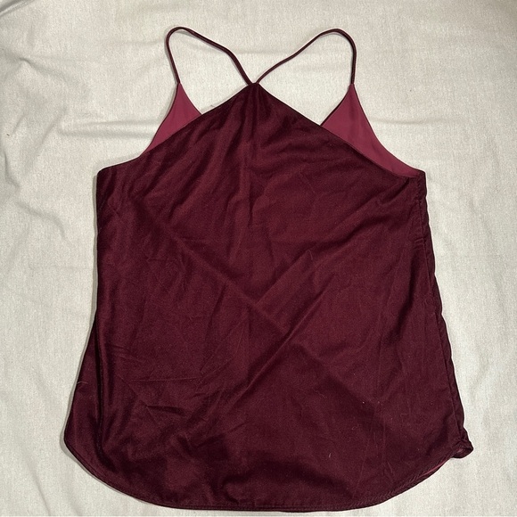 New! LOFT Burgundy Women's cami top, velvet, spaghetti straps, size S, fall - Picture 8 of 8